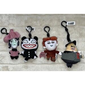 Lot 4 Nightmare Before Christmas Figural Plush Bag Clips Lock Shock Mayor Teddy